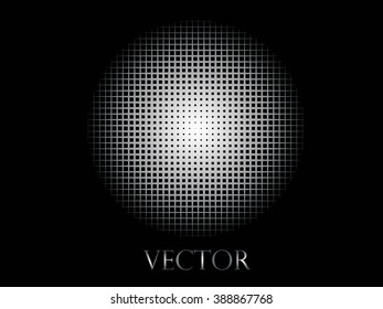 Ink splat by halftone dots in Color. Vector