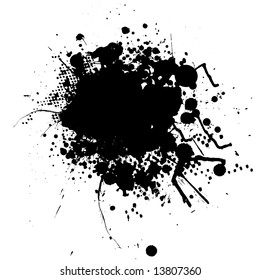 Ink splat mono with room to add your own text