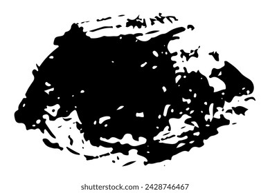 Ink splat overlaid by dots in black and white.