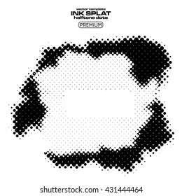 Ink splats with halftone dots