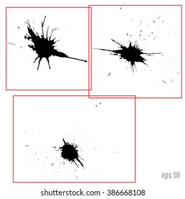 Ink splats JPEG, Object, Picture, Image, Graphic, Vector Art, JPG, EPS, Drawing - stock vector