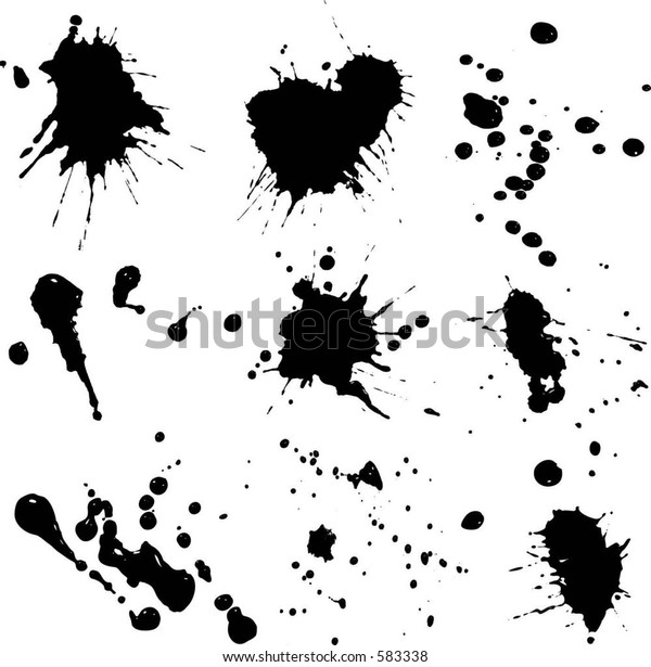 Ink Splats Vector Stock Vector (Royalty Free) 583338