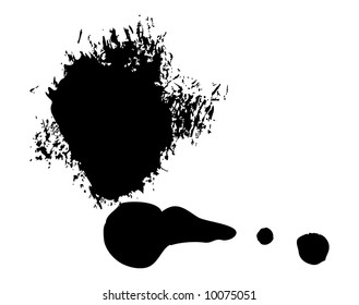 Ink splatter and abstract brush