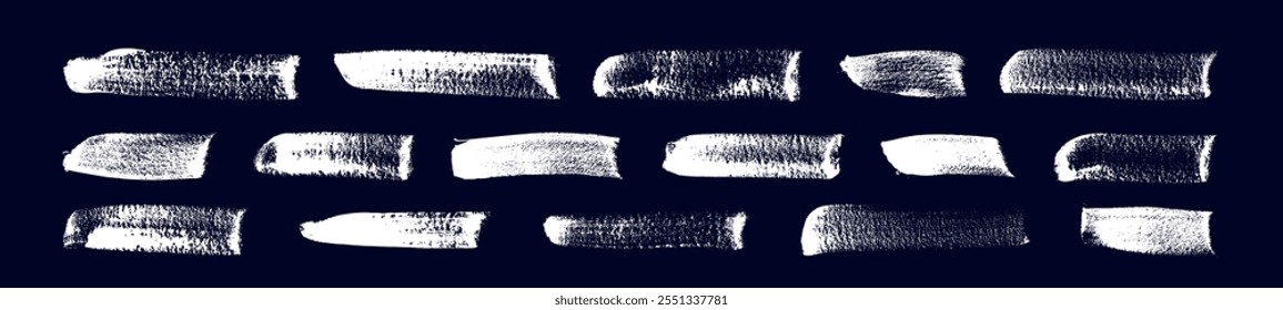 Salpicaduras de tinta con pinceladas y garabatos de pintura. Formas dinámicas de salpicaduras y texturas de líneas. Ilustración vectorial plana aislada sobre fondo blanco.