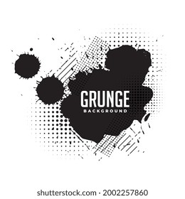 textura de grunge de manchas de tinta con efecto de medio tono