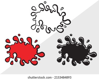Ink Splatter Printable Vector Illustration