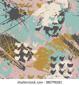 Ink splatter seamless pattern.