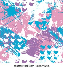 Ink splatter seamless pattern.