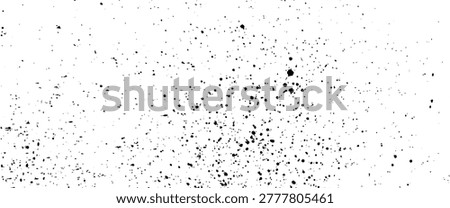 Ink splatter splash bg. Black paint graffiti spray dot texture. Ink grain brush drizzle drops, splats, sprinkles. Grungy speckle spatter blot dirt marks. Abstract grunge distress rough stain overlay