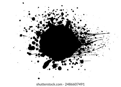 Textura granulada negra aislada sobre fondo blanco.  Patrón Abstractas. Superposición de polvo. Gránulos de ruido oscuro. Imagen generada digitalmente Elementos de diseño de Vector. Ilustración, Eps 10.	