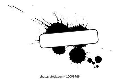 Ink splatter with a text banner for your text!