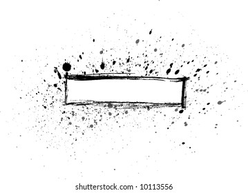 Ink splatter text frame/banner for your text