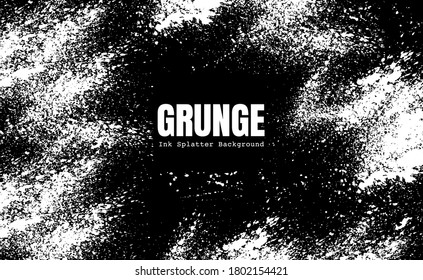 Ink Splatter Texture with Black Background