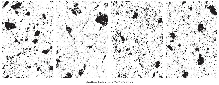 Ink Splatter Texture Collection, Abstract Paint Drops and Grunge Drip Overlays