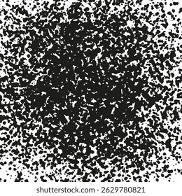 Texture éclaboussures d'encre. Grosse tache noire. Motif de peinture irrégulier. Image vectorielle de l'élément de démarrage.