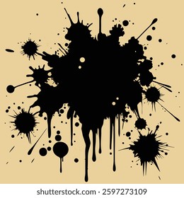 Ink Splatter Textures: Bold and  Artistic Strokes, vector illustration 