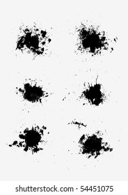 Ink splatter. Vector.