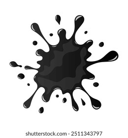 Vector de salpicadura de tinta aislado sobre fondo blanco