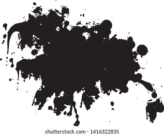 Ink Splattered Paintbrush Brushed Vector Art for Background or Wallpaper