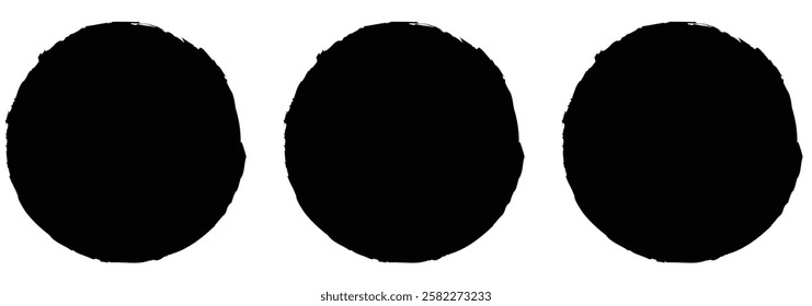 Ink spot dot round smear print silhouette set. Wet dry sponge brush circle shape , backdrop grunge sale sticker graffiti detail trace dirty texture. Brush strokes frames elements, frame eps 888.