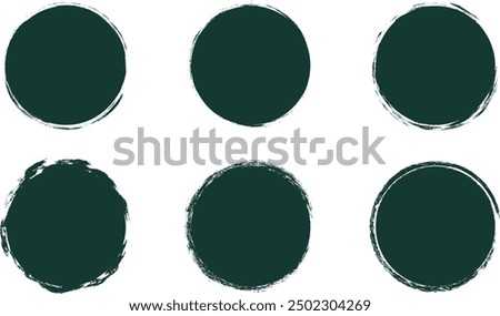 Ink spot dot round smear print silhouette set. Wet dry sponge brush circle shape sticker backdrop grunge sale sticker graffiti detail trace dirty texture splat banner drip dot print isolated
