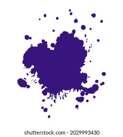 Tintenfisch. Vektorbild von Silhouette von Tintenflecken. Einzeln auf weißem Hintergrund.