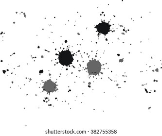Ink spots and blots.