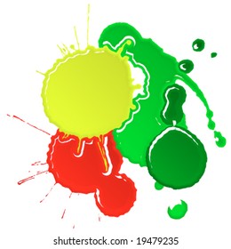 Ink spots multicolor composition