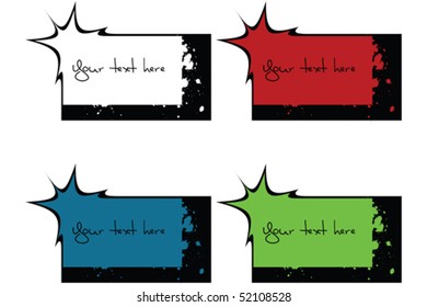 Ink spotted abstract labels
