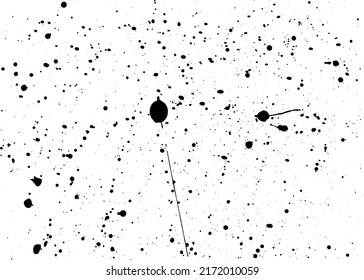 Ink spray dots, paint brush drops, background. Vector illustration