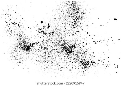 Puntos de pulverización de tinta, gotas de pincel de pintura, fondo. Ilustración del vector