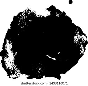 Ink stain. Black Paint Spot . Silhouette brush texture