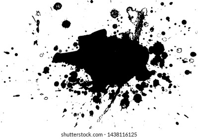 Ink Stain Black Paint Spot Silhouette Stock Vector (Royalty Free ...