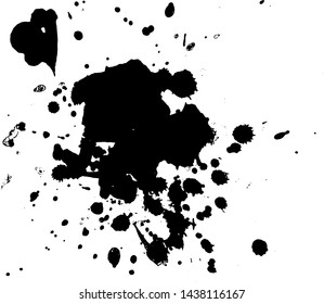 Ink Stain Black Paint Spot Silhouette Stock Vector (Royalty Free ...