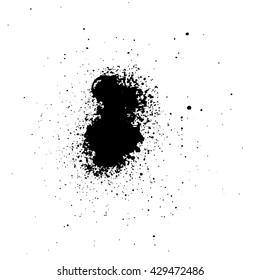 Ink stain. Black Paint Spot .