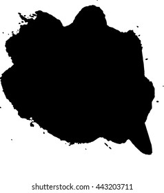 Ink stain. Black Paint Spot .