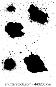 Ink stain. Black Paint Spot .
