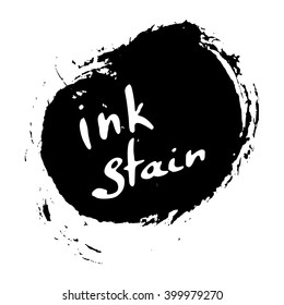 Ink stain. Black Paint Vector Circle .