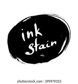 Ink stain. Black Paint Vector Circle .