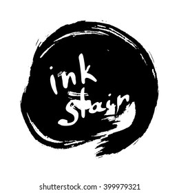 Ink stain. Black Paint Vector Circle .