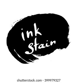 Ink stain. Black Paint Vector Circle .