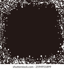 Ink stain, blotchy frame. Vector hand drawn illustration.