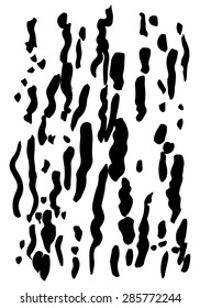 Ink stain hand drawn. Black and white pattern.