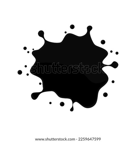 Ink stain isolated on white background. Black ink blot. Paint black stain vector. vector illustration