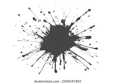 Tinta con salpicaduras. Textura de pintura Grunge. Elementos de Diseño gráfico de Vector aislados