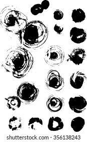  ink stains circle spots