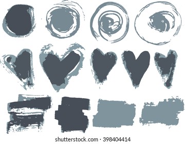 ink stains circle spots, line spots