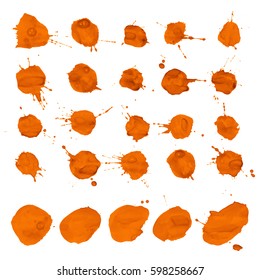 Ink stains collection isolated on white background. Vector design.