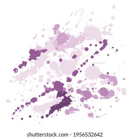 Ink stains grunge background vector. Trendy ink splatter, spray blots, mud spot elements, wall graffiti. Watercolor paint splashes pattern, smear liquid stains splatter background.