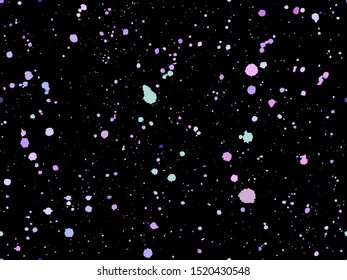 Ink stains grunge seamless background vector. Scribble ink splatter, spray blots, dirt spot elements, wall graffiti. Watercolor paint , smear liquid stains splatter backdrop.